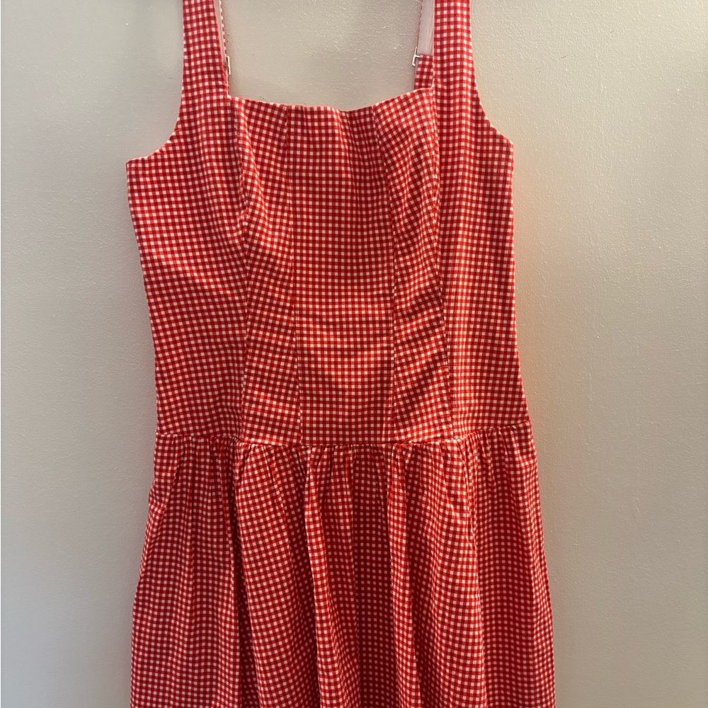 Abercrombie & Fitch Red and White Gingham Sundress - Picture 2 of 11